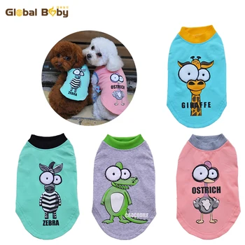 

5 Sizes 4 Styles Dog Vest New Fashion Cotton Cartoon Big Eyes Dog Pet Vest Clothes