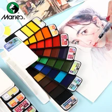 Портативные Твердые акварельные краски в наборе с краской кисти яркий цвет Акварельная краска пигмент набор для студентов товары для рукоделия