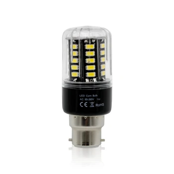 

CE&RoHs 5736 SMD Corn Light Bulb No Flicker B22 LED Lamp 40 LEDs 5W AC85-265V Aluminium PCB