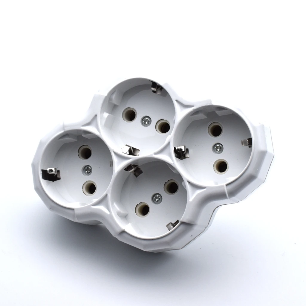 

French Type Conversion Plug 1 TO 2 Way French Standard Power Adapter Socket 16A Travel Plugs AC 250V