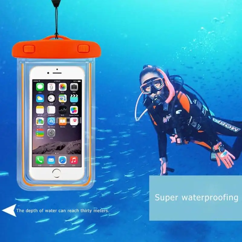 Универсальный Водонепроницаемый Чехол для мобильного телефона iPhone 8 samsung S9 прозрачный ПВХ герметичный подводный сотовый смартфон Чехол для плавания