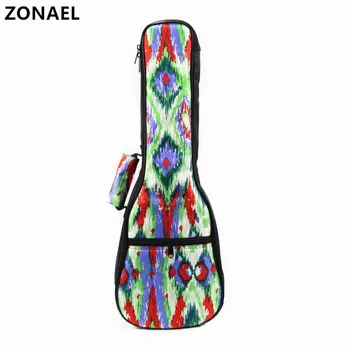 

ZONAEL 21"23"24''26'' Soprano Concert Tenor Ukulele Bag Case Backpack Guitar Bags Cases National Wind With Double Shoulder Str