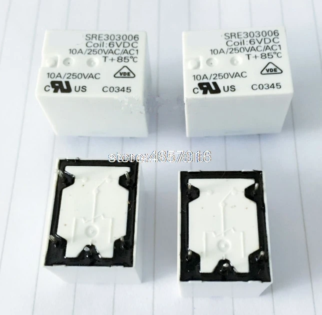 

5pcs/Lot new and original 10A 250V relay SRE303006 6VDC