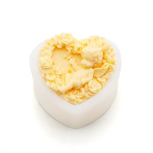 Best Price DIY high-end handmade soap silicone mold heart shaped angel with thick cold soap mold Best Price DIY high-end handmade soap silicone mold heart shaped angel with thick cold soap mold