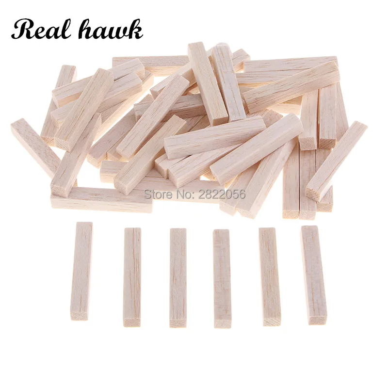 Balsa Wood Stick 3x3mm Square Balsa Wood Stick For Kids Model Making Ornaments DIY Craft 50/80/100/130/150mm Long