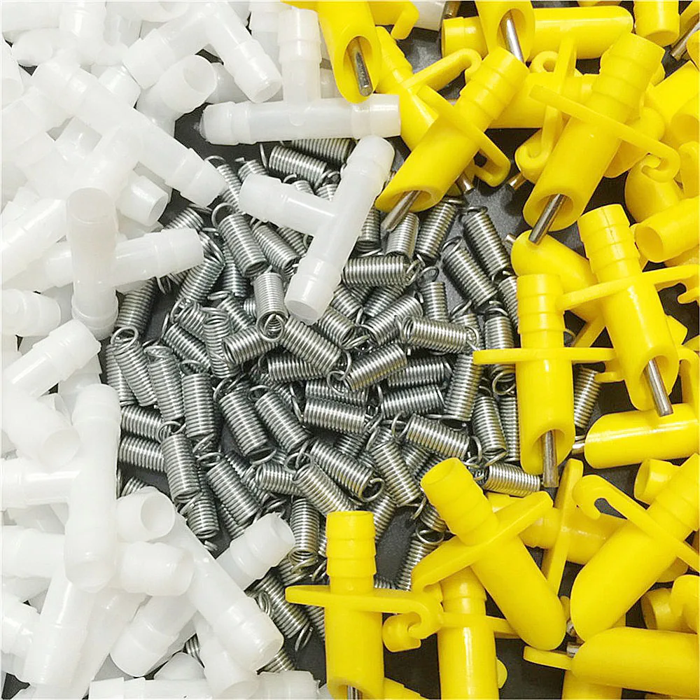 

200 pcs Yellow Rabbit Using Nipple Drinker Tee Tube Animal Automatic Drinking Fountain Exquisite Workmanship Quality Assurance