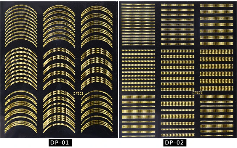 2 шт 3D наклейки для ногтей золотая полоса волнистая линия наклейки для ногтей DIY наклейки для маникюра наклейки для украшения ногтей