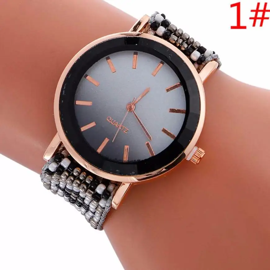 

Quartz Watches Top Brand Luxury Men Women Watches Curren Women Creative Bead Watches Female Models Bracelet Fashion Table 40p
