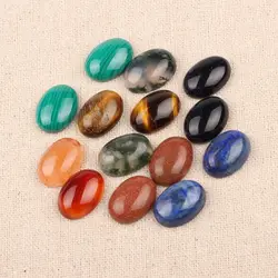 20 штук смешивания Цвет овальный кабошон камень 13*18 мм Flatback природных Камея Камни diy ювелирных изделий для колец браслеты делая