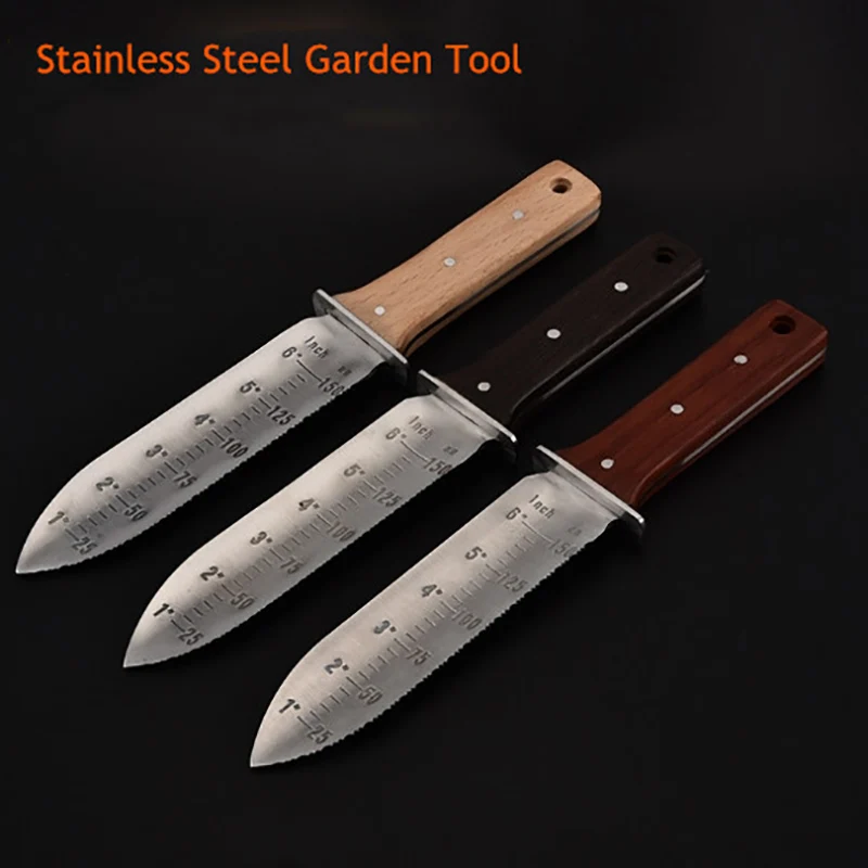 

Stainless Steel Garden Digging Weeding Hunting Camping and Metal Detecting Flower Bonsai hori garden knife