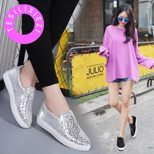 Tesilixiezi/Женская обувь; кожаные глянцевые лоферы; модные увеличивающие рост изнутри кроссовки; слипоны; повседневные женские лодочные Мокасины