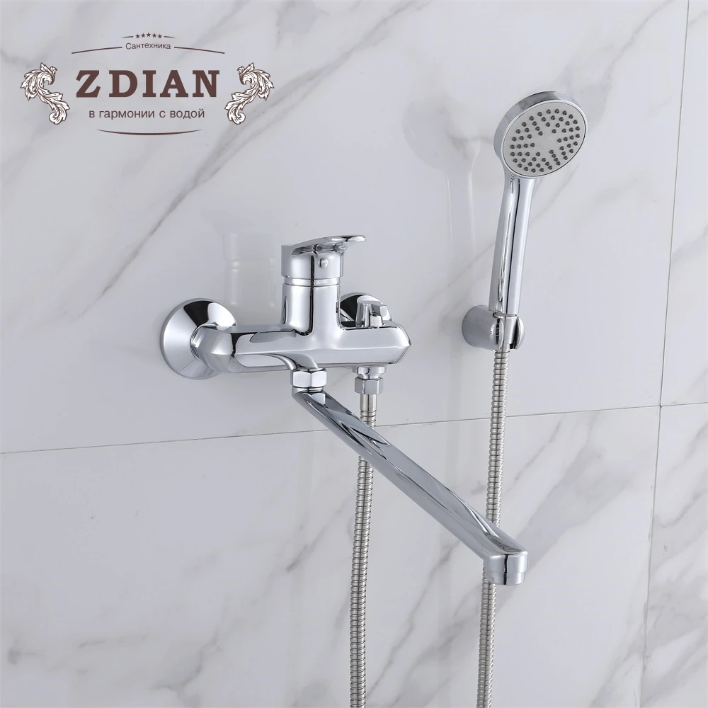 Shower Set Bath Faucet 2 Functions Bathroom Faucet Wall Mounted