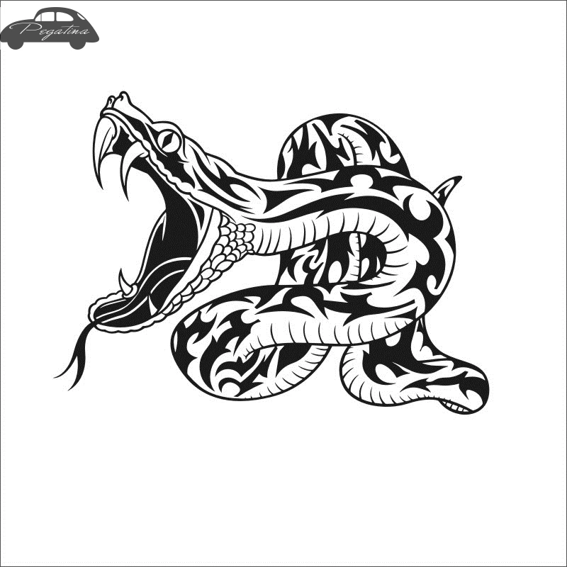 Snake Decal Cobra Car Sticker Car Posters Vinyl Wall Decals Pegatina Quadro Parede Decor Mural Wild Animal Sticker 719