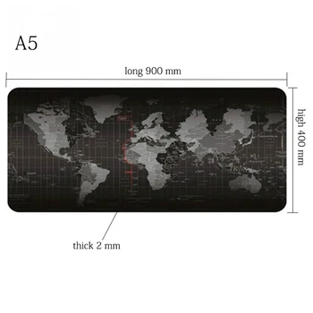

Hot Selling Extra Large Mouse Pad Old World Map Gaming Mousepad Anti-slip Natural Rubber Gaming Mouse Mat with Locking Edge