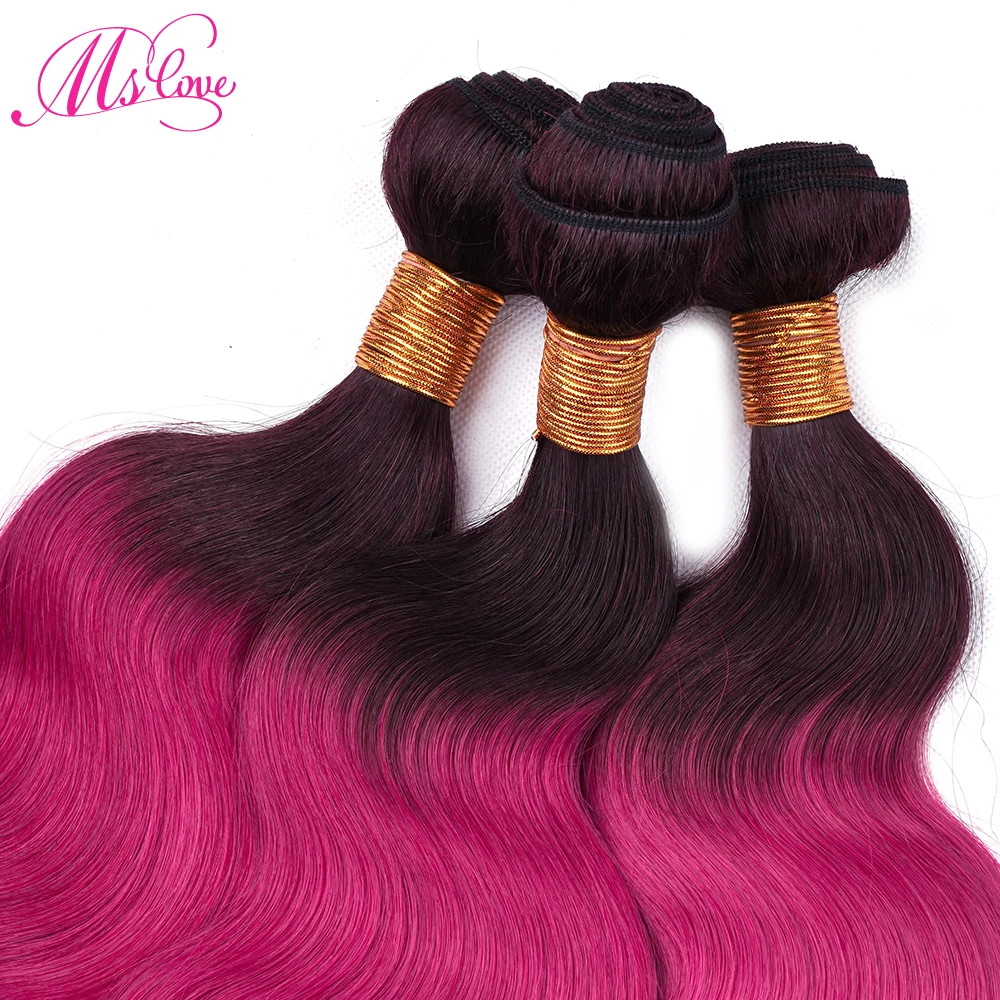 Ms Love Pre Colored Hair Body Wave T1b Red Bundles With Closure Remy Ombre Brazilian Human Hair Bundles With Lace Closure Ms Love Pre Colored Hair Body Wave T1b Red Bundles With Closure Remy Ombre Brazilian Human Hair Bundles With Lace Closure