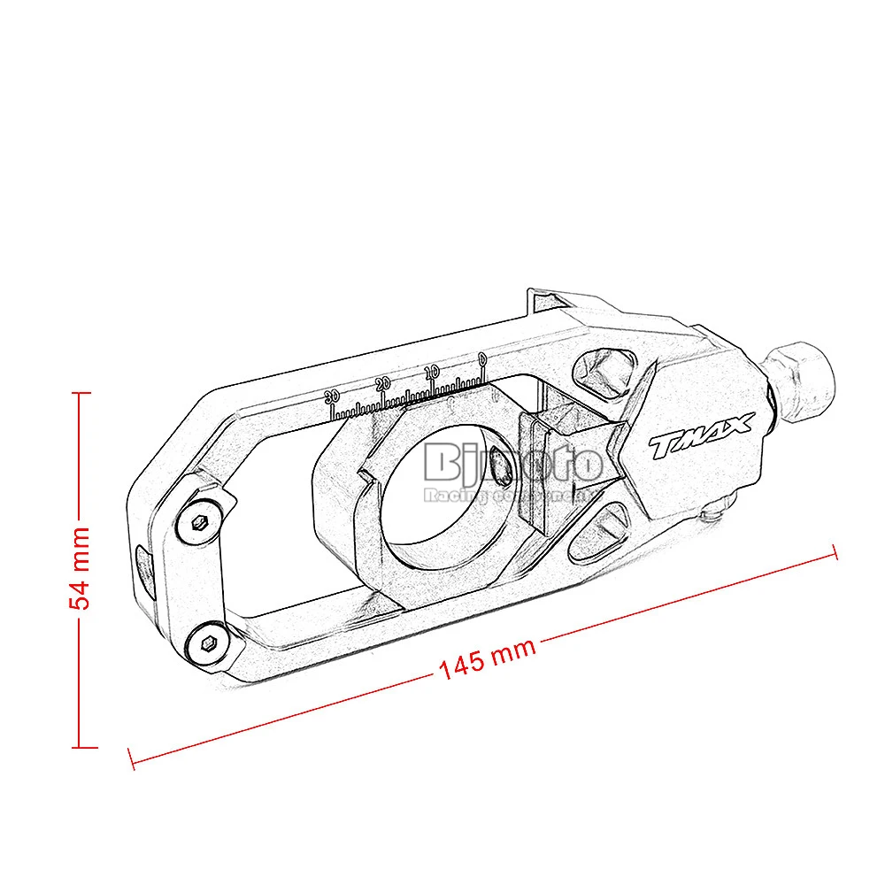 BJMOTO Новые ЧПУ мотоциклетные цепи регулировки натяжители Катена для Yamaha Tmax T MAX T-max 530 2013 мотоциклы