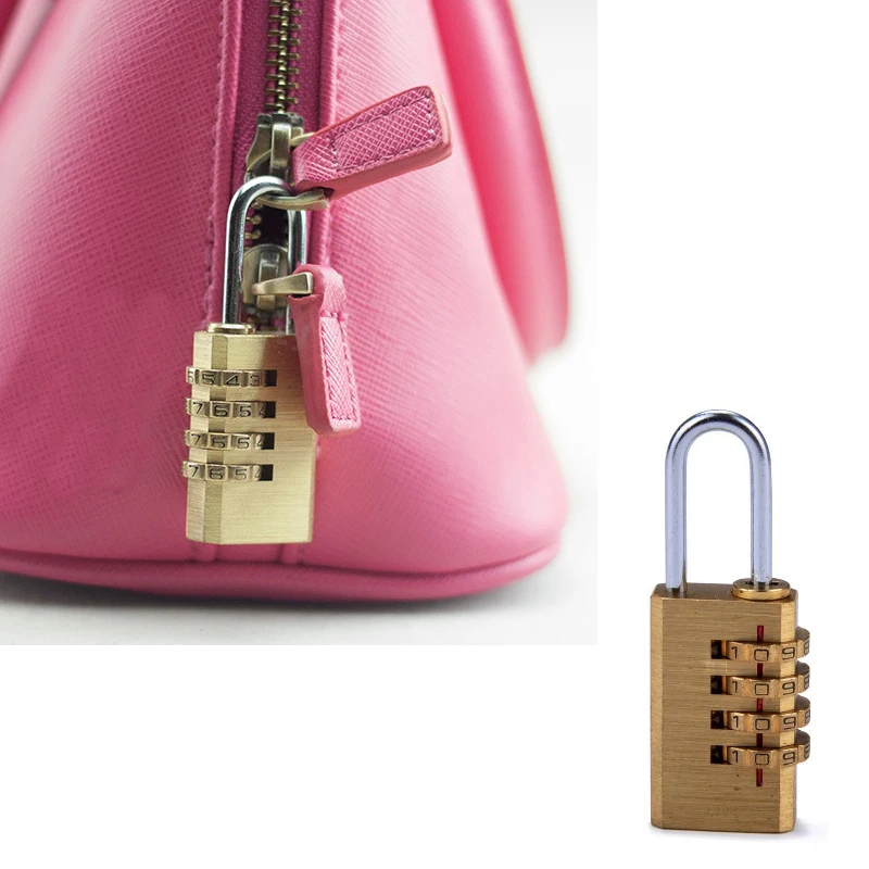 

Mini 4 Digits Number Password Code Lock Combination Padlock Resettable For Travelling Bag Door MUG88