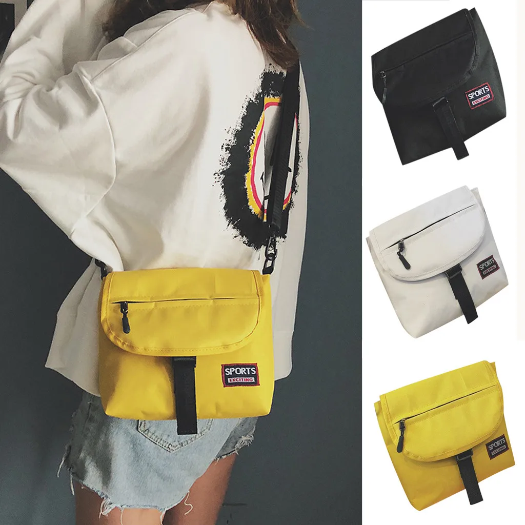 

XINIU Canvas Shoulder Bag For woman Ladies Campus Style Leisure Crossbody Bags 2019 Cool Style teenager Travel Shoulder Bags