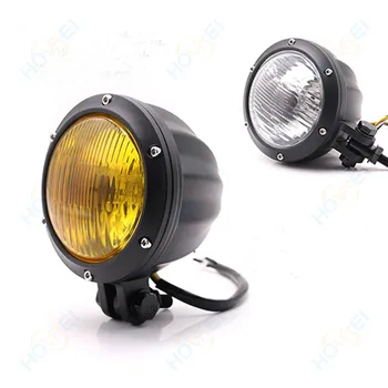 

new Retro Motorcycle H4 60/55W Front Headlight Head Lamp Light for Harley Chopper Cafe Racer Scrambler Motorcycle Accessories