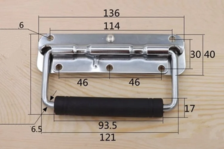 Aço inoxidável Folding Primavera Handle para Toolbox,