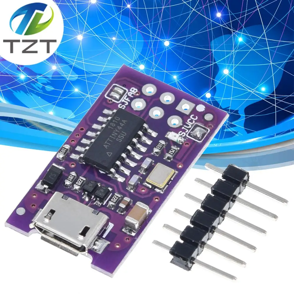 Миниатюрный программатор с Micro USB AVR ISP ATtiny44 ATTiny45 ATTiny85 модуль для IDE загрузчика