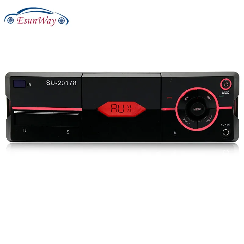 12V 1din Car radio Bluetooth hands-free FM stereo Supports car holder USB MP3 WMA SD AUX charger remote control autoaudio player |