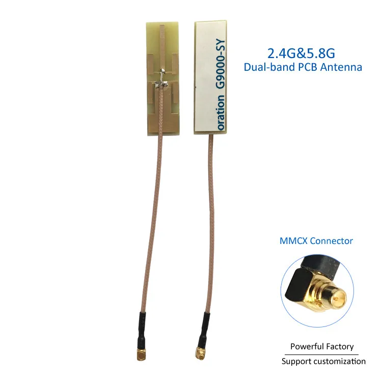 

2,4G 5,8G PCB антенна 7dBi WIFI патч с MMCX 90 градусов разъем 1 шт.