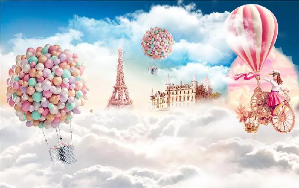 3d обои фотообои на заказ детская комната dream cloud fire balloon живопись диване ТВ фон для