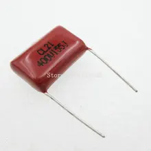 10 шт./лот 400V155J 1.5 мкФ шаг 20 мм 400 В 155 1500nf CBB Полипропиленовых пленочных конденсаторов