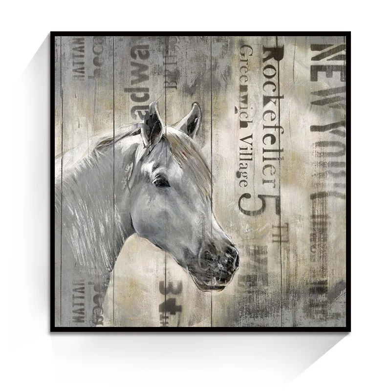 

White House Animal Wall Art Oil Painting Home Decoration Bedroom Living Room Painting Canvas Unframed