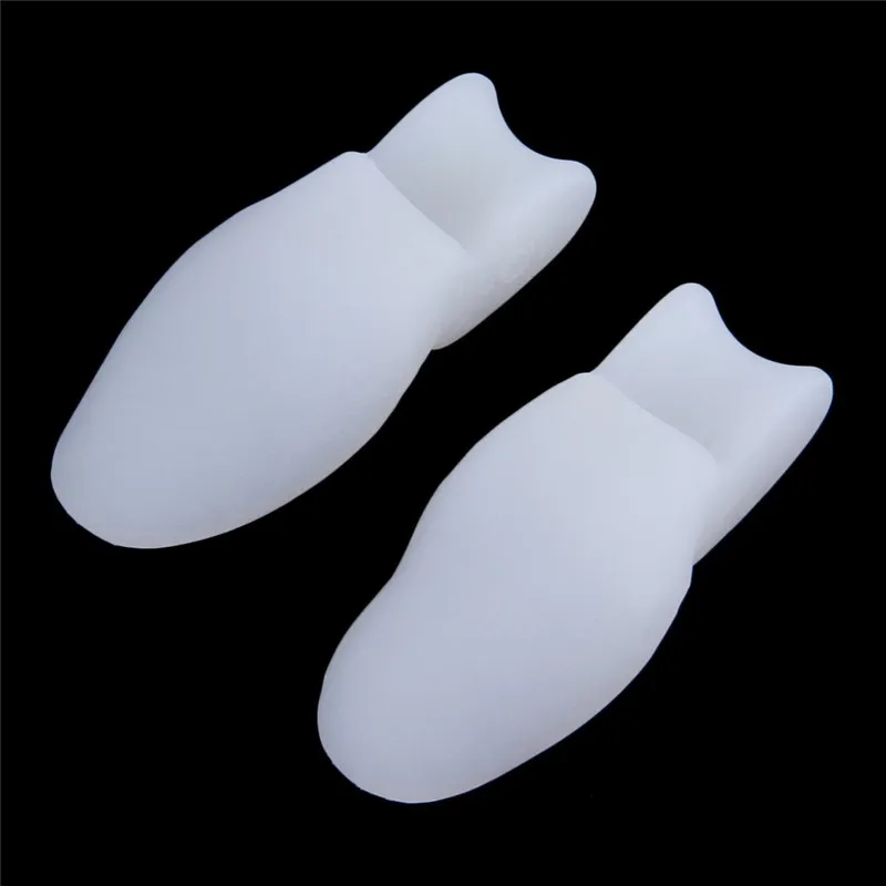 2Pcs Silicone Gel Pedicure Foot Care Tool Toe Separator Genuine Hallux Valgus Bicyclic Thumb Orthopedic Braces Valgus Protector