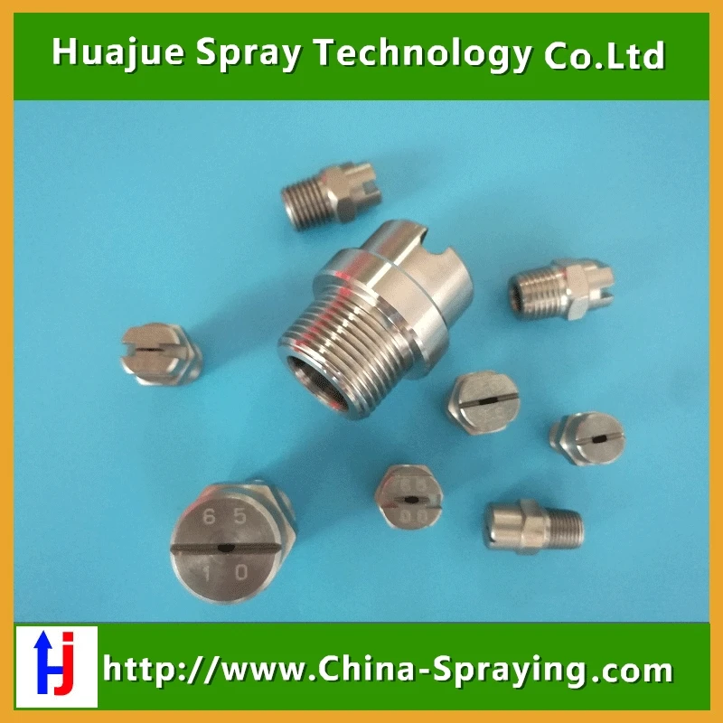 1/4" stainless steel fan water spray nozzle, vee jet flat fan spray