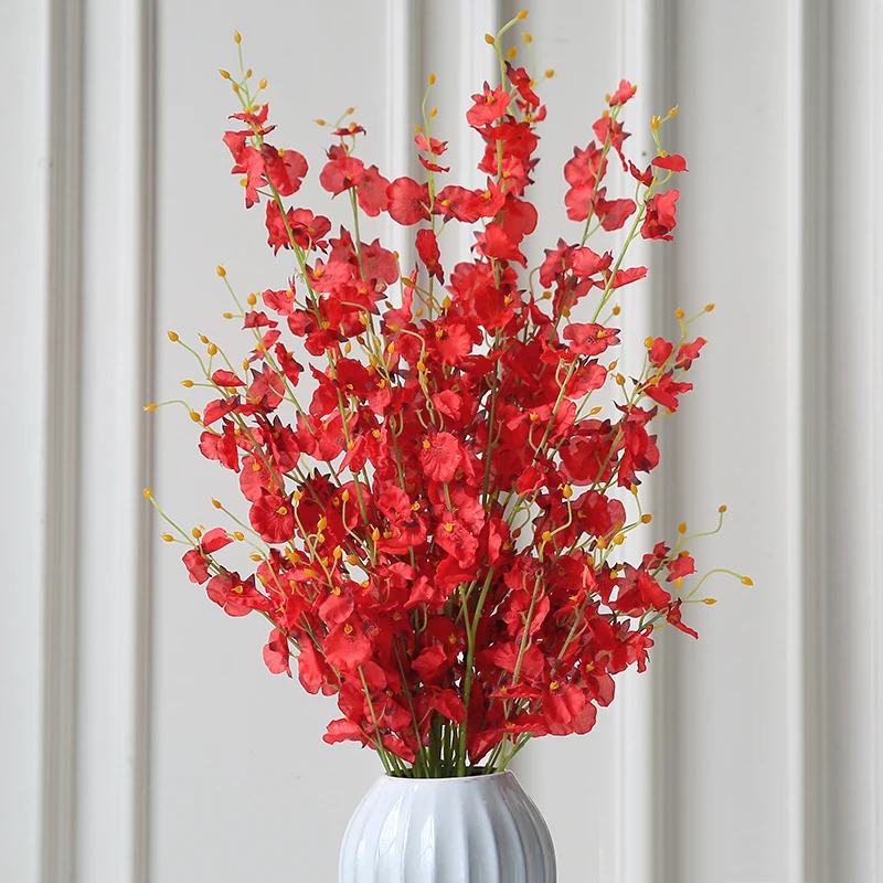 

39inch 3D fleur Artificial Orchid Bouquet Flowers Fake Flower for Home Wedding DIY Decoration Real Touch Home Decor flores