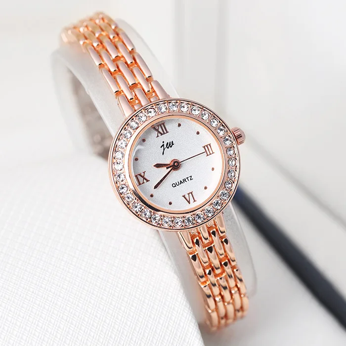 

2017 Bracelet Watches Clock Women Famous Brand JW Luxury Crystal Rose Gold Womens Analog Dress Wristwatches Ladies Quartz Watch