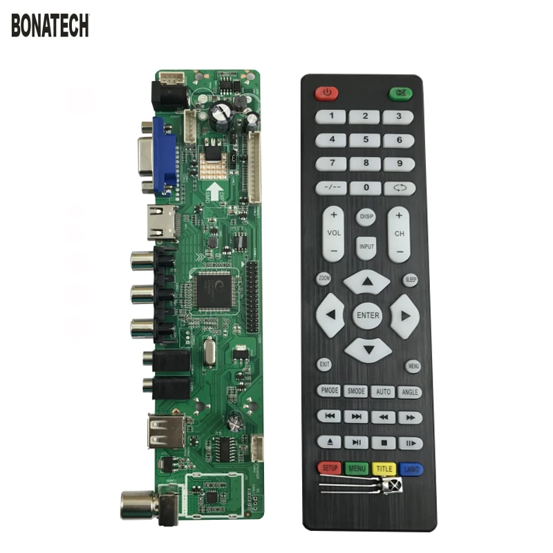 V56 универсальная плата драйвера контроллера ЖК телевизора ПК/VGA/HDMI/USB