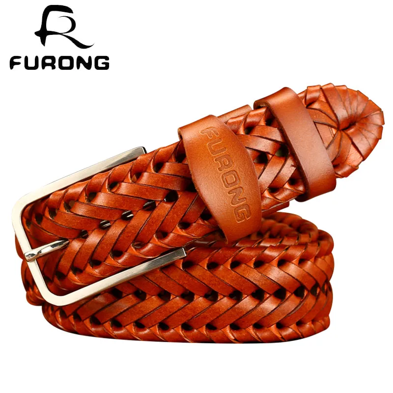 

Hot Design Genuine Leather Weaven Belts Modern Style Unisex Fashion Pin Buckle Belt Four Color Designer Belts Original Brand