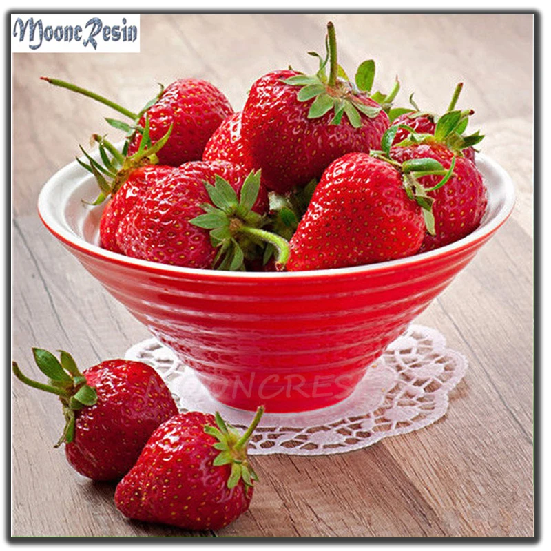 

5D Diy Diamond Painting Cross Stitch Strawberry Diamond Embroidery Full Square Drill Diamond Mosaic Decoration Fruits Christmas