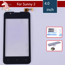 4.0" New Sunny 2 Touch Screen For Wiko Sunny 2 Touch Screen Digitizer Sensor Outer Front Glass Lens Panel Replacement