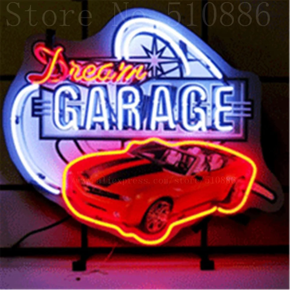 Dream Garage Camaro Real Glass Tube neon sign Pub Handcrafted