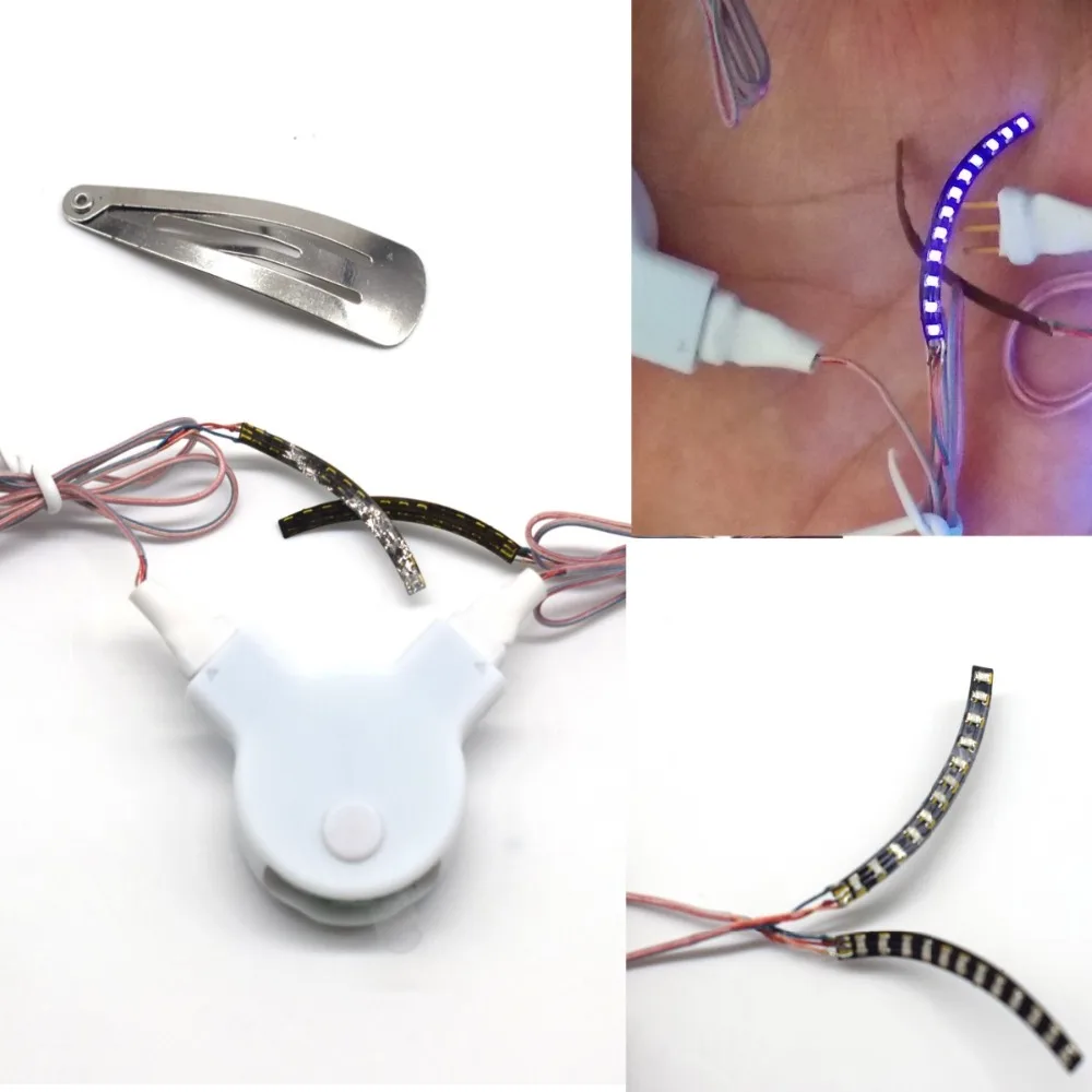 

Unisex LED Eyelashes Eyelid LED False Eye Lash Charming Eyelashes for Party Unique LED False Eye Lash Makeup Tools Light Purple
