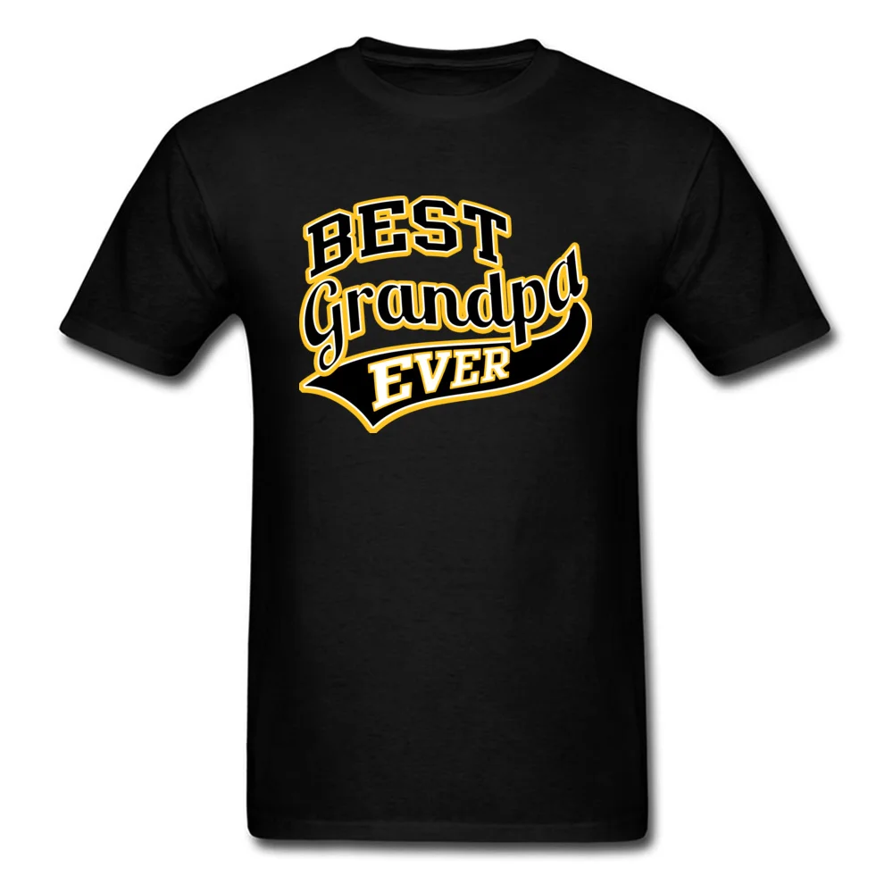 Best Grandpa Ever Cotton Fabric Europe Tops Shirts 2018 Fashion Short Sleeve Men Top T-shirts cosie Fall T Shirt O Neck Best Grandpa Ever black