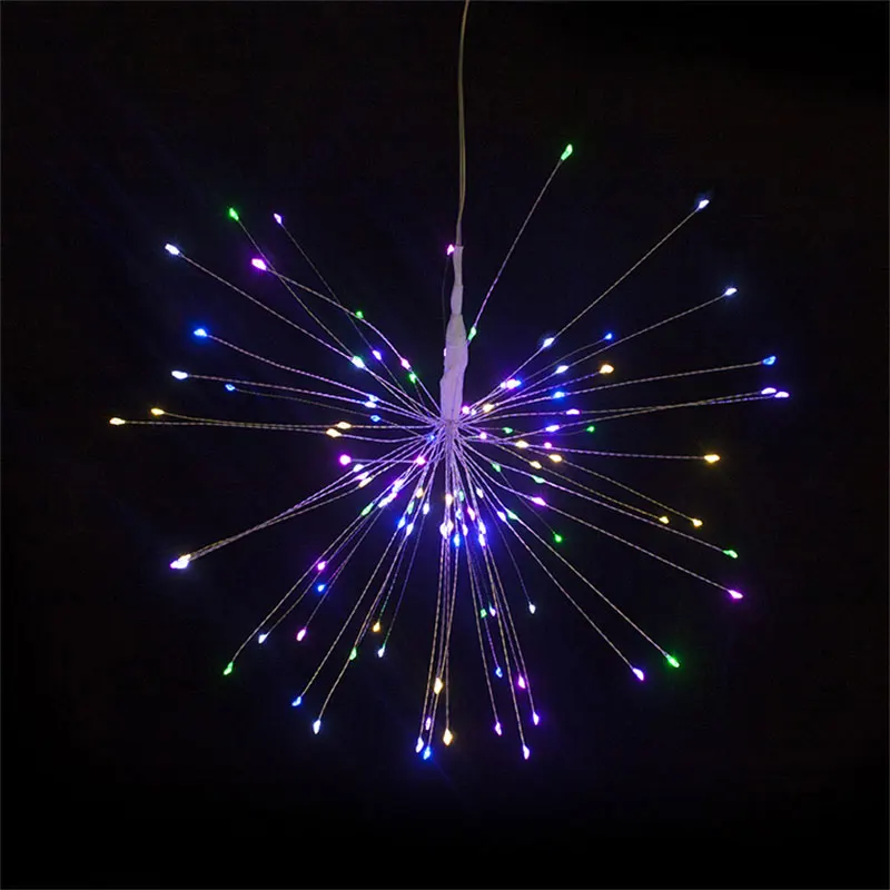 Solar Powered Hanging Starburst String Light Two styles 200 Leds DIY Copper/Silver Wire Fairy Christmas Decoration Twinkle Lamp