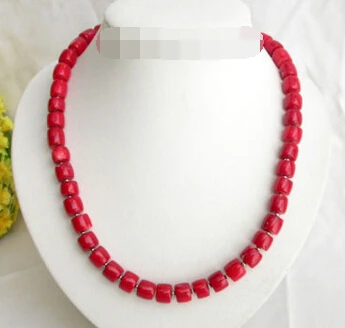 

huij 004906 genuine 100% natural red coral necklace