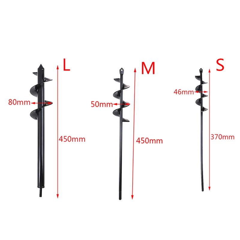 

New 1pc Garden Auger Spiral Flower Planter Drill Bit Planting Hole Digger Tool