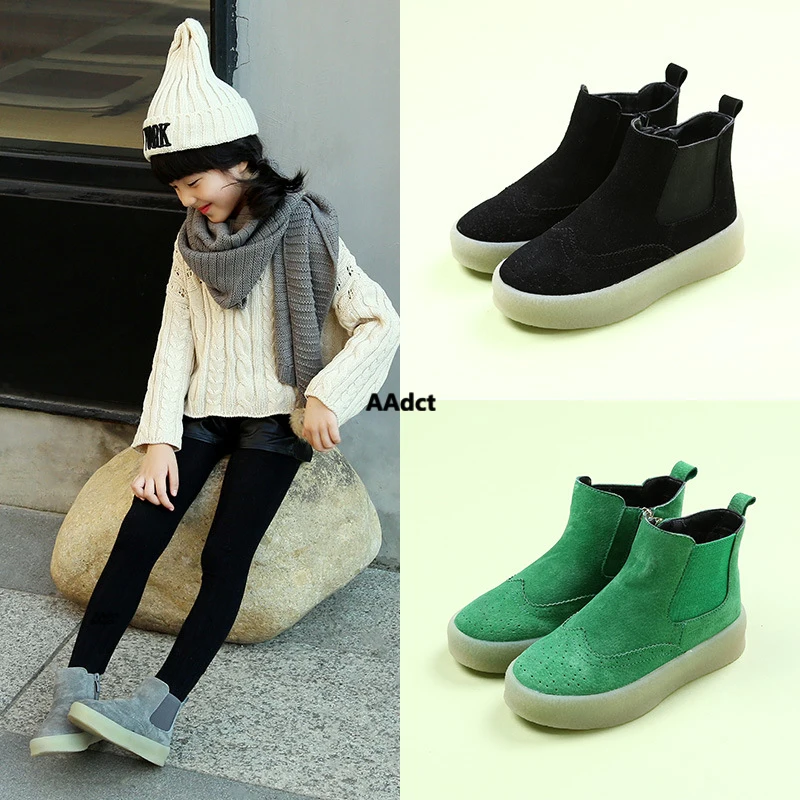 

AAdct 2018 soft sole children shoes Brand Autumn winter new girls boots fashion casual kids boots for boys cotton warm