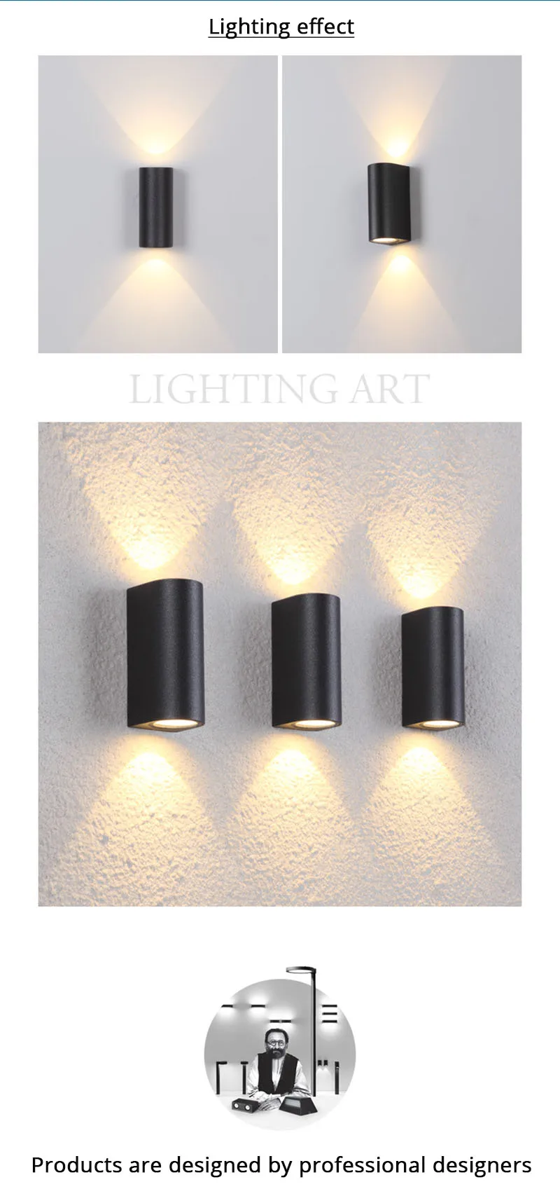 Preto ao ar Lâmpada de Parede Exterior à Prova Água para Casa Led Livre Dwaterproof Fora Varanda Portão Jardim 220 v 110 Luz Ip44 23 Cheap Luminárias de parede externas