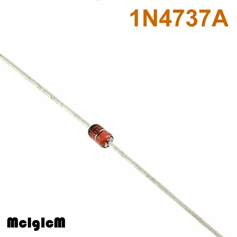 

MCIGICM 100 pcs Zener Diode 7.5V 1W Through Hole DO-41 1N4737 1N4737A
