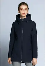 ICEbear Women s Parkas 2018 Hooded Collar Spring Autumn Zippers Polyester Cotton Padded Jackets Long Woven