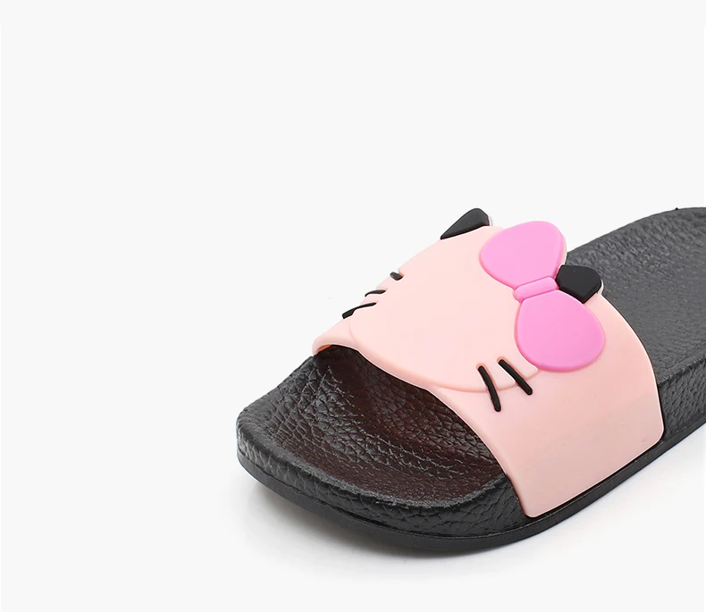 Новые летние детские пляжные направляющие детские модные туфли для девочек для малышей тапочки для принцессы дети мягкие брендовые направляющие кошка розовая обувь