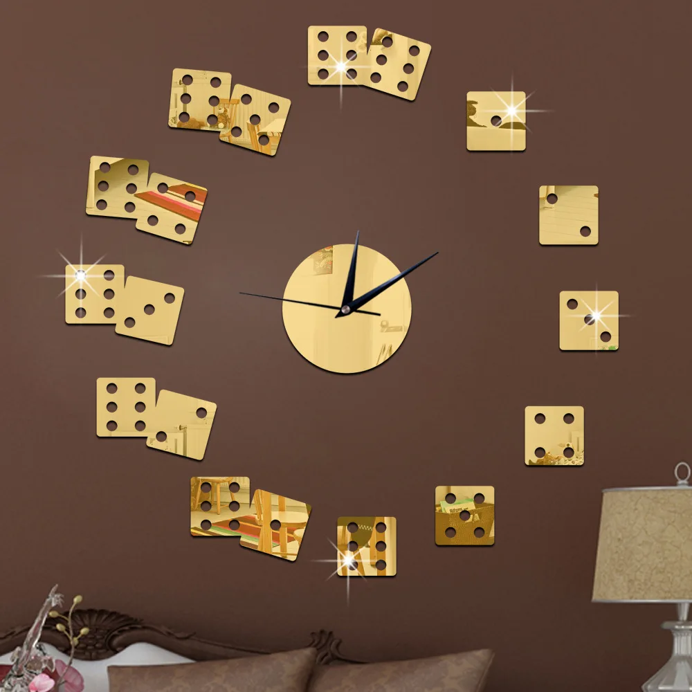 Зеркальные часы с игральными играми 45x45 см|stickers bee|stickers redstickers floor |